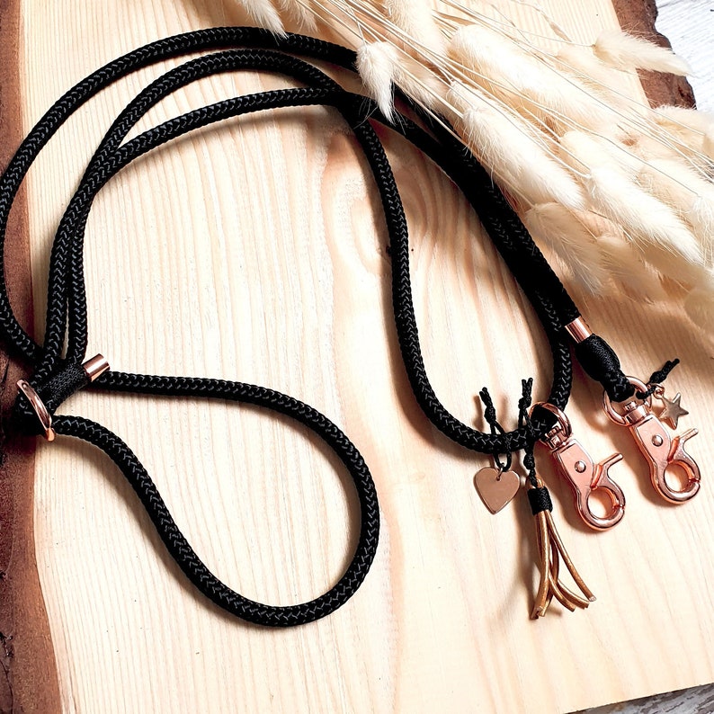 Mobile phone rope Hipster Blackbird color black adjustable phone chain details in bronze, gold, rose gold or silver image 8