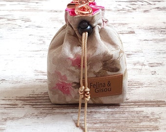 Treat bag / food bag *Yammi* Rosalie No. 2 - inner fabric waterproof and washable - available in silver, gold, rose gold or bronze