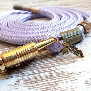 Lead rope for horses Hipster Sweet Lavender made of rope panic hook or bolt carabiner details available in silver, gold or rose gold image 2