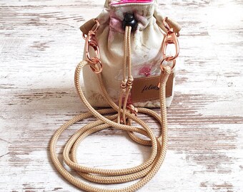 Feeding bag *Yammi* Rosalie No. 2 - floral pattern - inner fabric waterproof - details selectable in bronze, gold, rose gold or silver