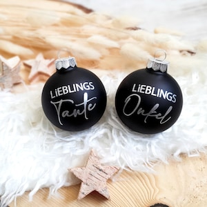 Personalized Christmas tree ball / Christmas ball with desired text - made of glass - Ø 6 cm - gift idea for Christmas