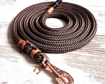 Lead rope for horses *Hipster* Jackie Brown - made of rope - with panic hook or bolt snap hook - details in silver, gold or rose gold