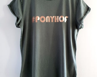 Statement Damen T-Shirt *Ponyhof* Rosegold - vegan - aus nachhaltiger Bio-Baumwolle und fairer Herstellung - lockere Passform