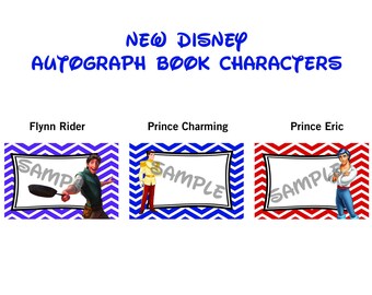 glitter christmas disney autograph book printables disney etsy