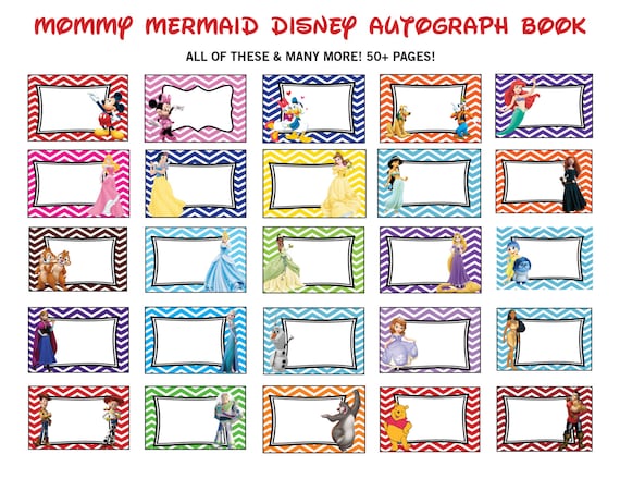 Universal image inside printable disney autograph book Witty image with regard to printable disney autograph book