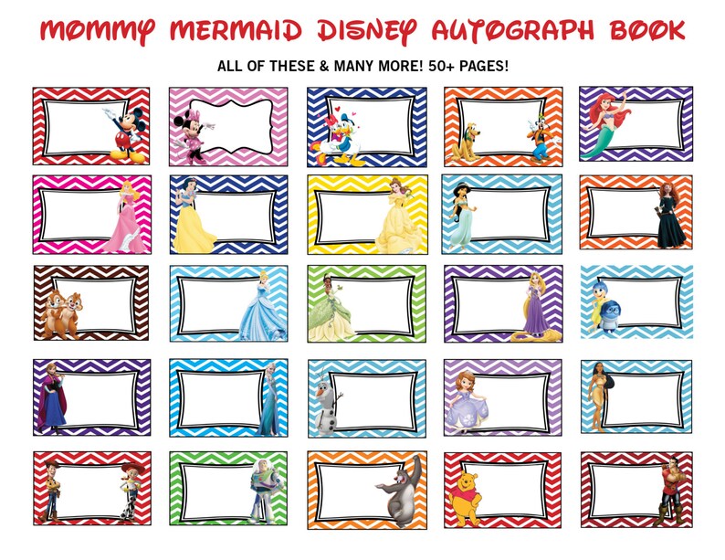 image about Printable Disney Autograph Book identify Disney Autograph Ebook Printables - 50 Temperament Autograph E-book - Disney Signature Reserve - Disney Global - Disneyland