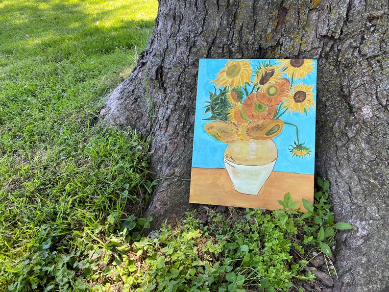 Van Gogh Sunflower Painting Doctor Who For Amy Etsy
