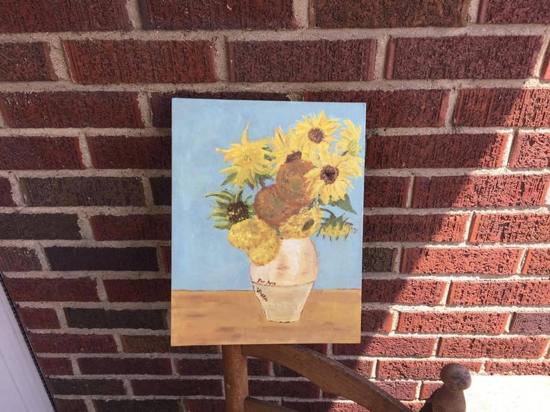 Van Gogh Sunflower Painting Doctor Who For Amy Etsy