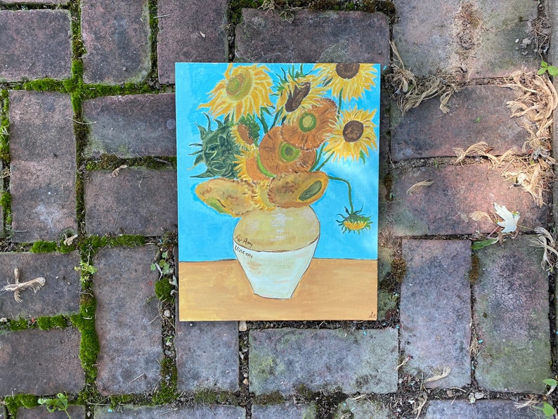 Van Gogh Sunflower Painting Doctor Who For Amy Etsy