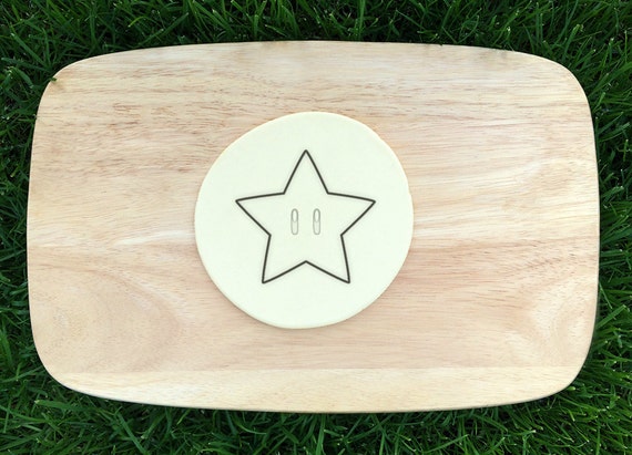 Star 1UP Super Mario Cookie Cutter Cupcake Topper Fondant Gingerbread Cutter