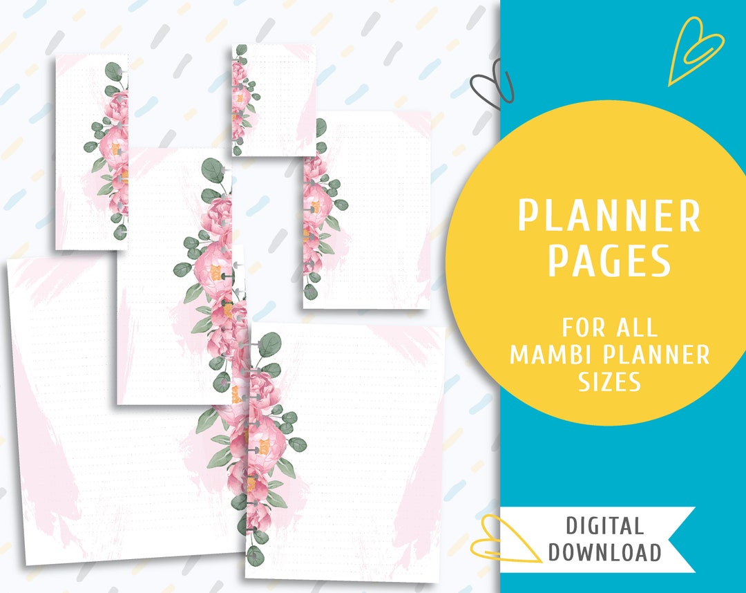 Printable Note Planner Pages. Printable the Happy Planner Inserts. Instant Download Page Kit ...