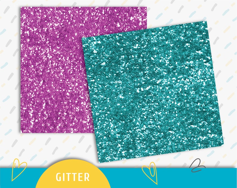 Printable Papers. Digital Glitter Paper. Instant Download Etsy