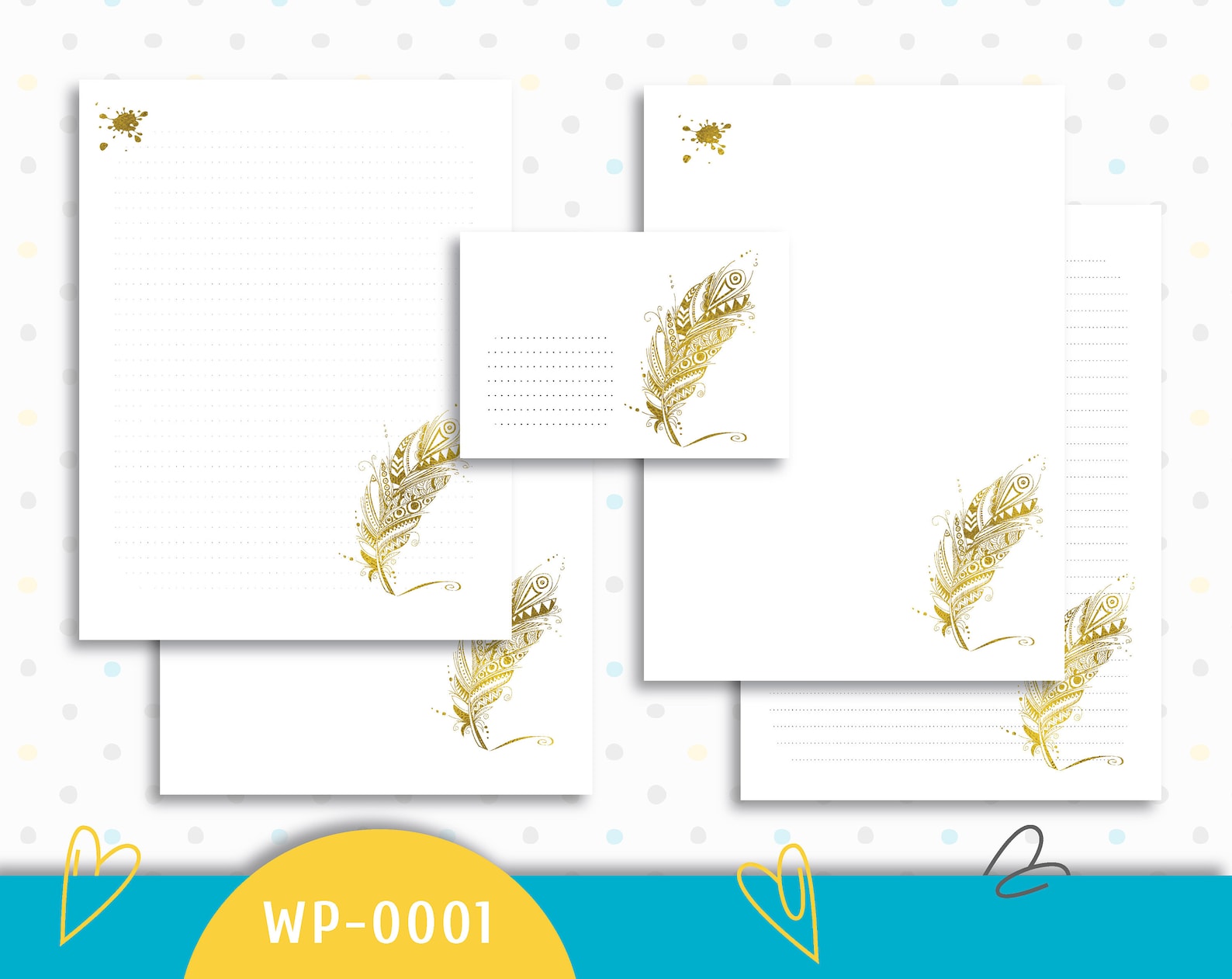 Printable Writing Paper. Printable Letter Paper and an Envelope