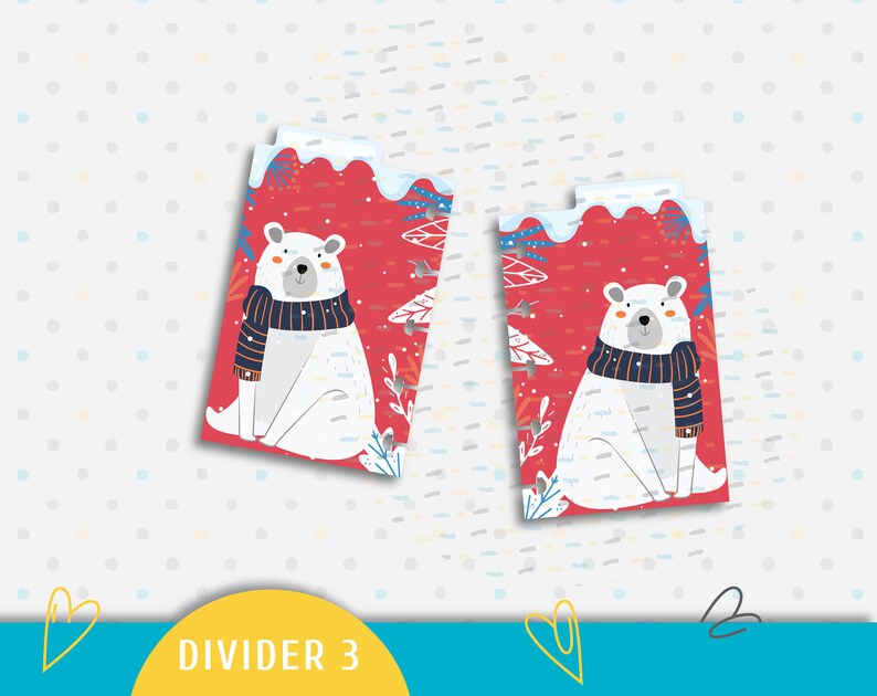 Cute Winter Planner Dividers. Printable Planner Tabs. Dividers - Etsy