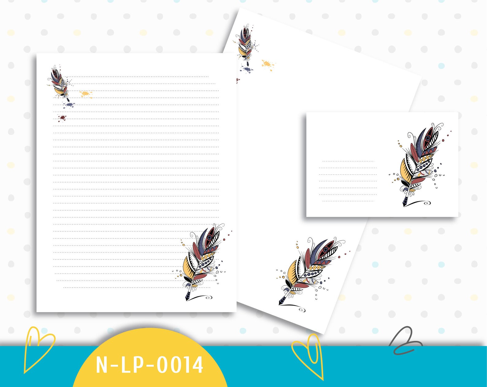 Printable Writing Paper or Letter Paper With Printable Envelope