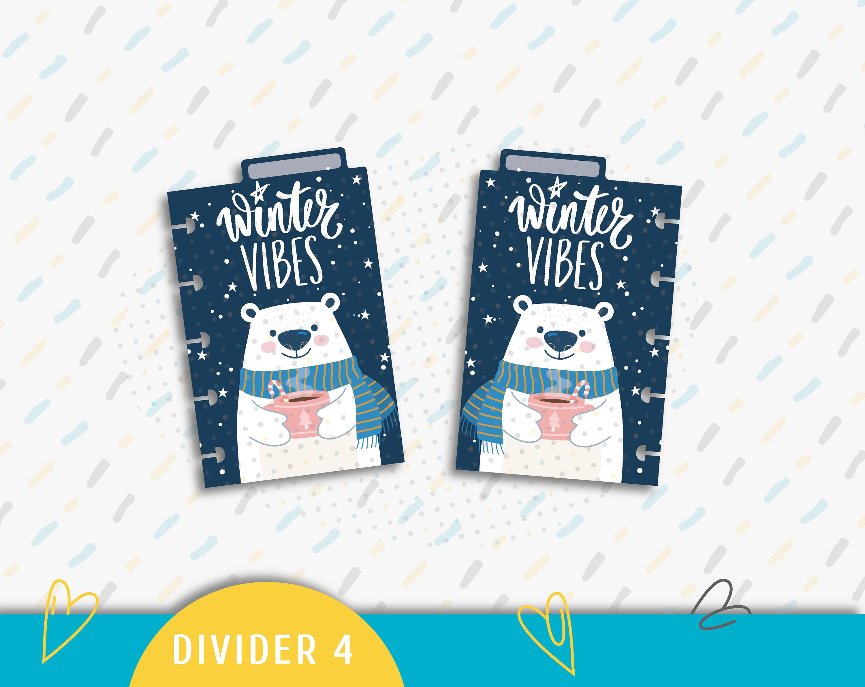 Cute Winter Planner Dividers. Printable Planner Tabs. Dividers for ...