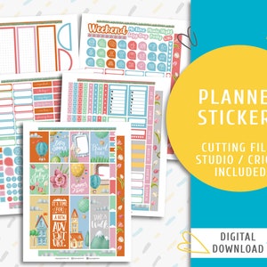 Printable Planner Sticker Kit. Weekly Planner Stickers. Japanese Sakura Sticker Kit / SK-0021