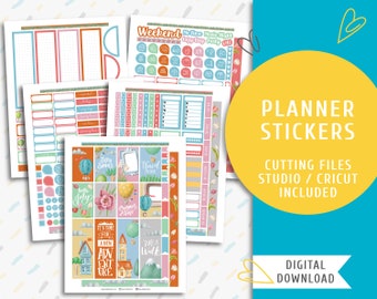 Printable Planner Sticker Kit. Weekly Planner Stickers. Japanese Sakura Sticker Kit / SK-0021