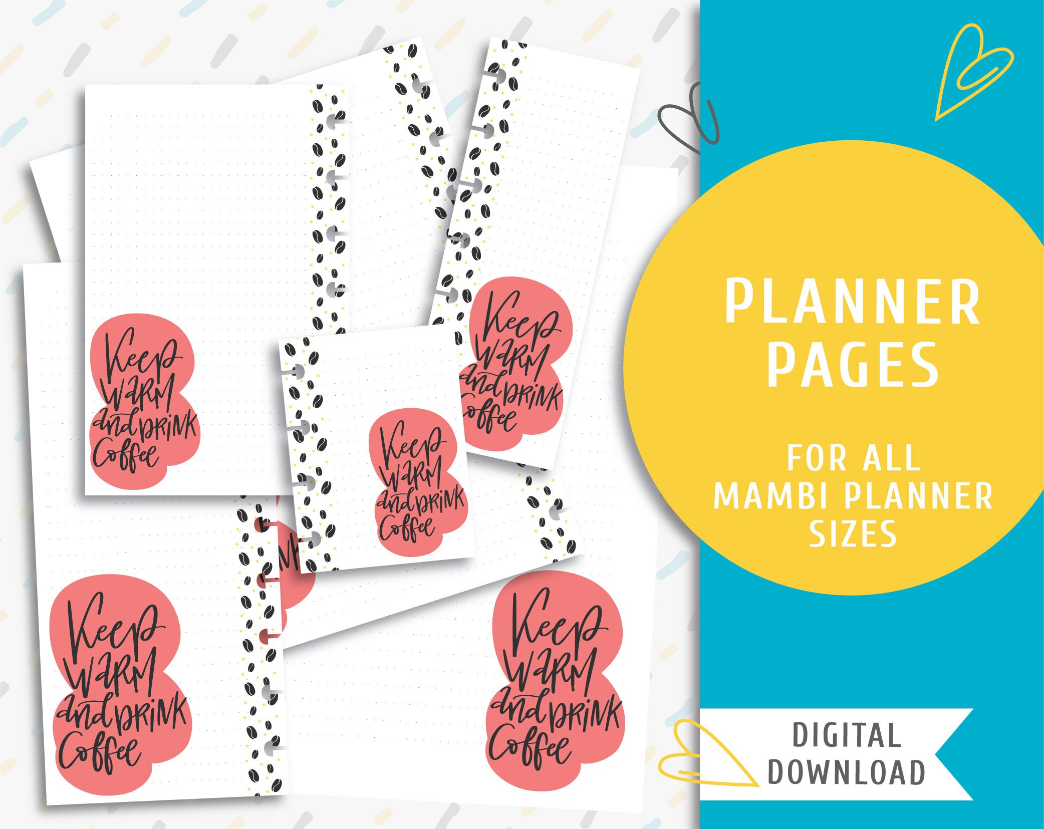 Printable Note Planner Pages. Printable the Happy Planner Inserts. Instant Download Page Kit ...