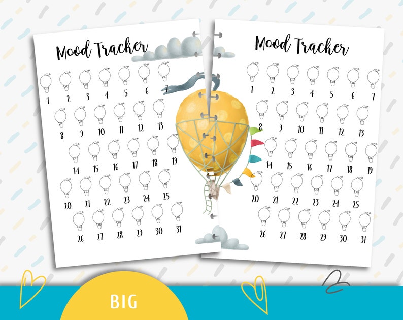 Printable Mood Tracker. Printable the Happy Planner Inserts. Instant ...