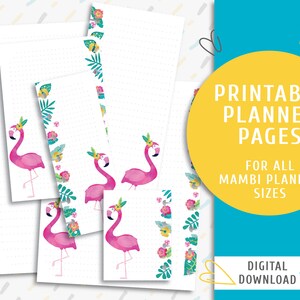 Printable note planner pages. Printable The Happy Planner inserts. Instant download page kit. Tropical Summer / PP-0037