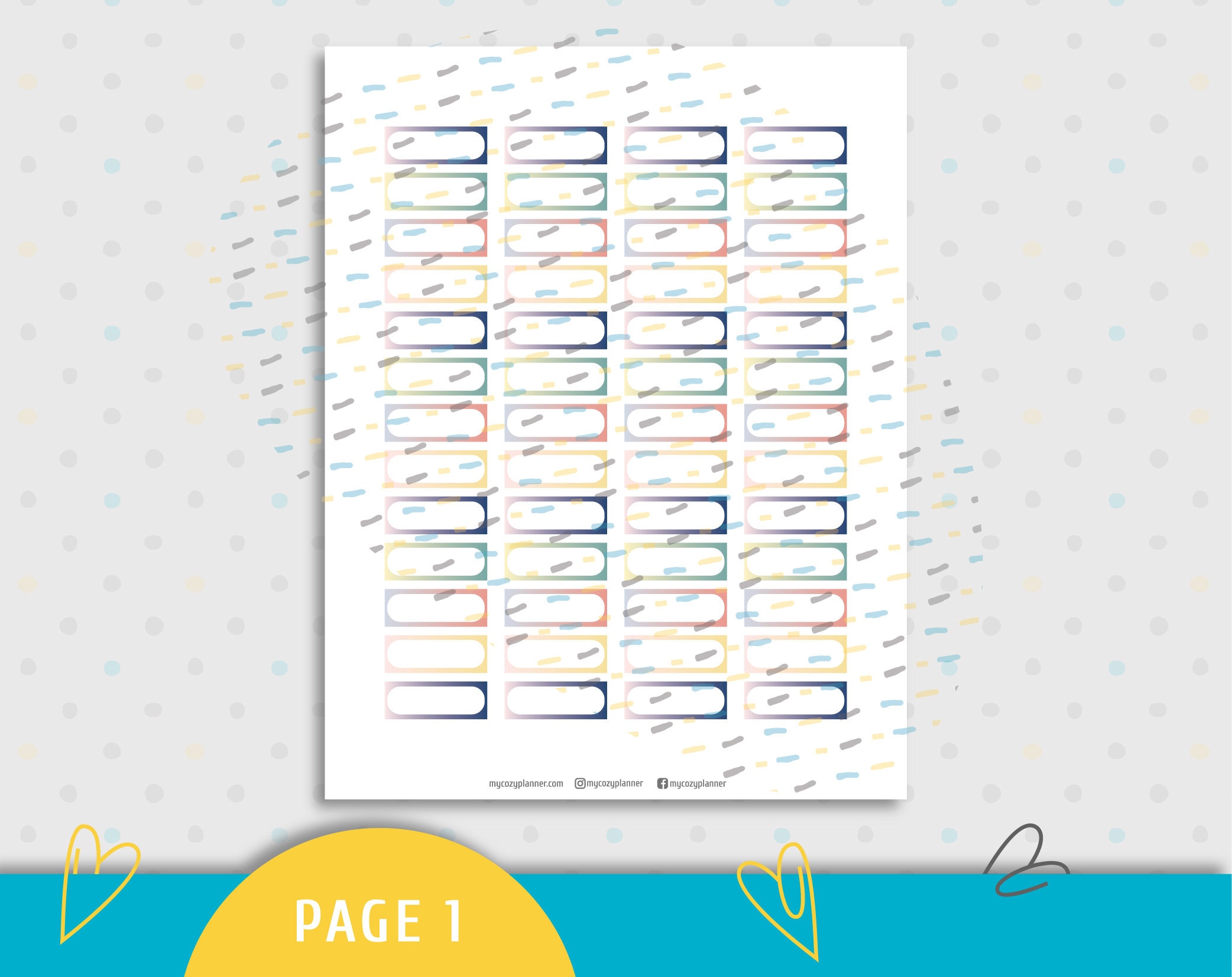 Editable Sticker Tracker Printable Tracker Stickers. Instant Download Planner Sticker Kit ...