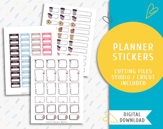 Printable Stickers. Instant Download Planner Sticker Kit. | Etsy