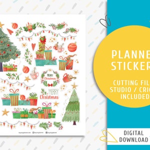 Christmas Stickers. Instant download planner sticker kit. Warm Christmas Stickers / SS-0030