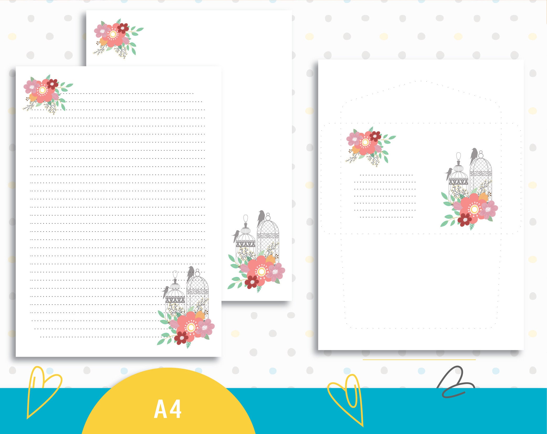 Printable Writing Paper. Printable Letter Paper and an Etsy