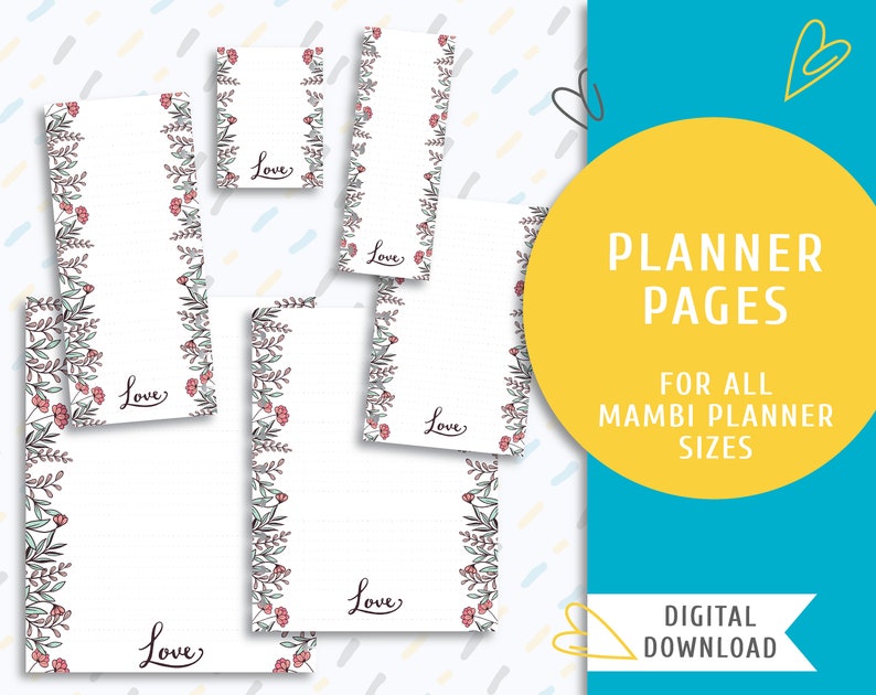 Printable Note Planner Pages. Printable the Happy Planner Inserts