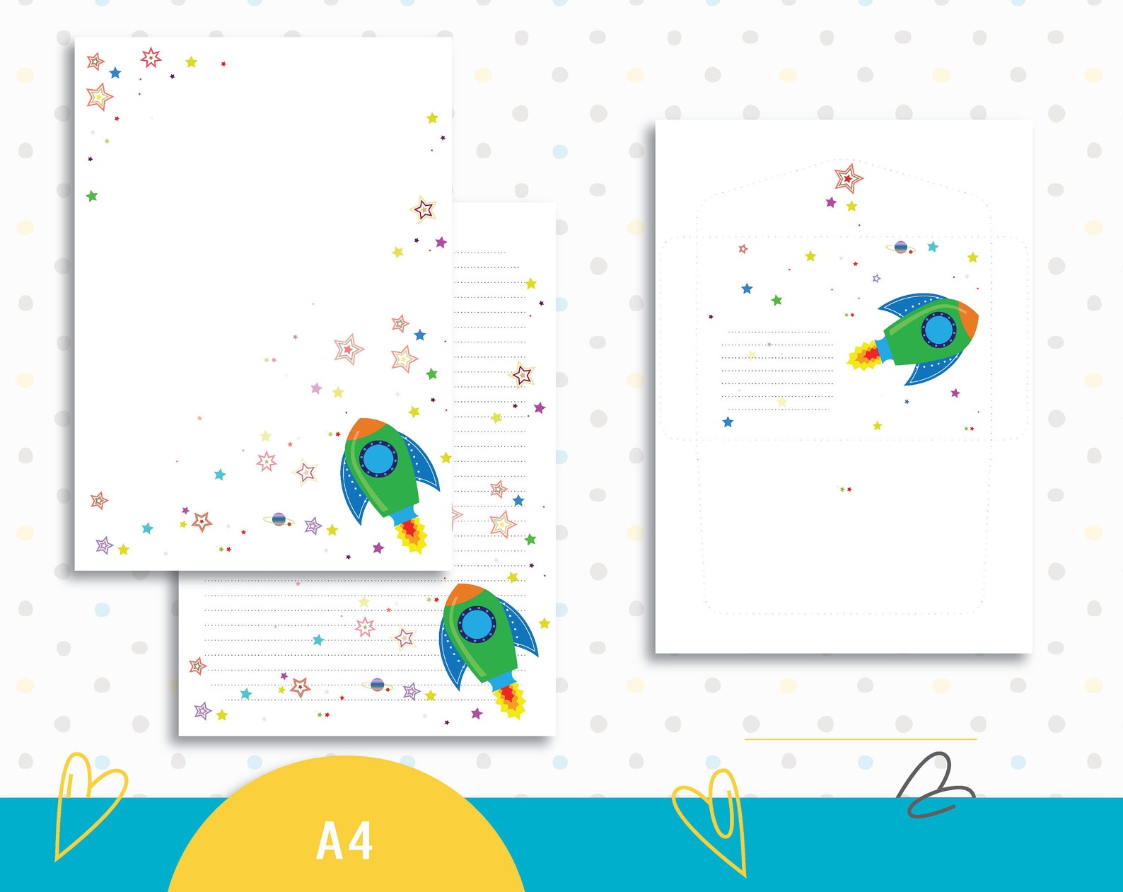 Printable Writing Paper Printable Letter Paper And An Etsy UK