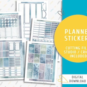 Printable Planner Sticker Kit. Weekly Planner Stickers. Fine Flower Sticker Kit / SK-0062