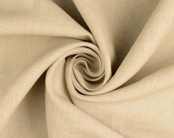 Cotton linen washed SILVIO natural linen - 50 cm - steps - 75% linen - summer fabric - pre-washed to cool - Oeko-Tex Standard 100 Class 1