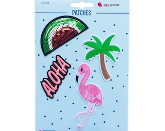 Application iron-on Aloha watermelon patches