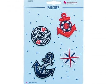 Applications iron-on marine anchor patches