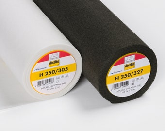 1 meter of Vlieseline H 250 from Freudenberg - iron-on interfacing - iron-on interfacing in white or black