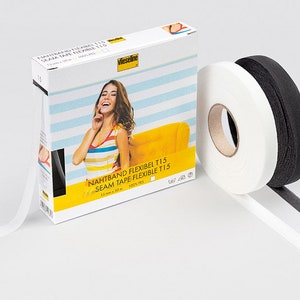 Seam tape T15 flexible-White or Black-5 meters or 50 meters-15 mm width