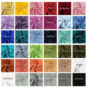 100% Viscose-Anna Lena-Plain Summer Blouse Fabrics-0.5 m increments-Sold by the meter-approx. 138 cm wide