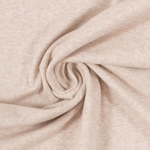 Cuff fabric knitted tube Heike melange/mottled smooth/fine 48 cm tube 25 cm steps Öko-Tex, meter goods fabrics Natur-1010