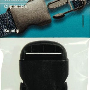 Steckschnalle stark, 25mm, schwarz