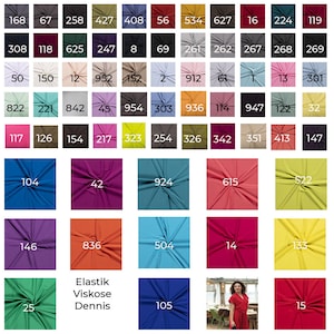 Viscose jersey DENNIS jersey plain/plain in 68 beautiful colors - weight: 230g/sqm - width 150 cm - 50 cm steps - sold by the meter