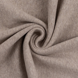Cuff fabric knitted tube Heike melange/mottled smooth/fine 48 cm tube 25 cm steps Öko-Tex, meter goods fabrics Beige-1173