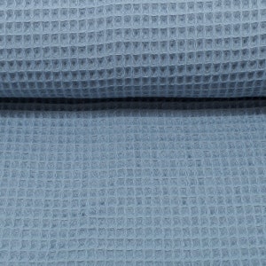 Waffelpique Waffelstoff 0,5m Nelson von Swafing 350g/lfm Öko-Tex Meterware Blau-259