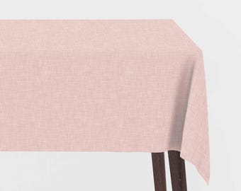Tela de hule estampada rosa claro - poliéster - PVC - se vende por metro - incrementos de 50 cm - funda protectora - mantel - muebles - cocina