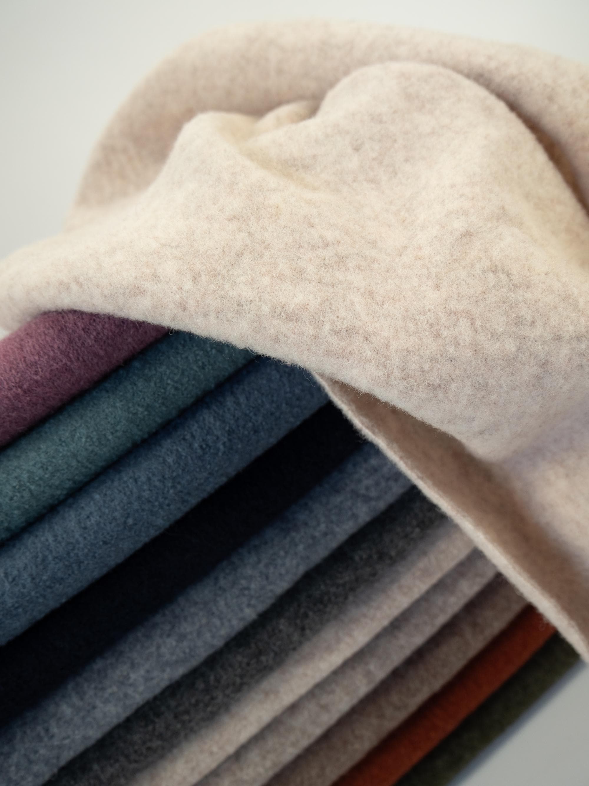 Fleece stoff gemustert