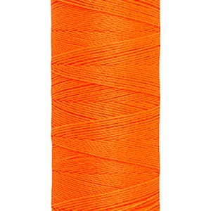 May include: A spool of orange G&uuml;termann Maraflex thread with a yellow label. The label reads "G&uuml;termann Maraflex 150 m - 165 yds".