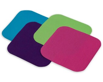 Twill patches 13 x 13 cm, green, turquoise, pink, violet