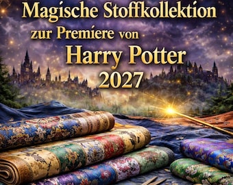 Tela de popelina de algodón de Harry Potter "Pequeños Magos" | Tela oficial del Mundo Mágico | Tela infantil, ideal para costura DIY, tela de Hogwarts, 0,5 metros