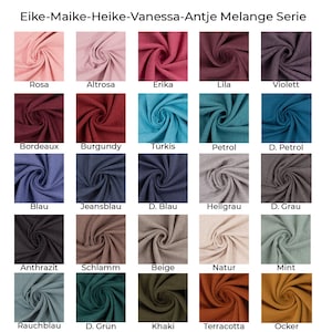 Cuff fabric knitted tube Heike melange/mottled smooth/fine 48 cm tube 25 cm steps Öko-Tex, meter goods fabrics image 1