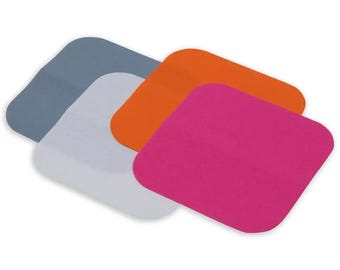 Twill patches 13 x 13 cm, orange, pink, white, blue